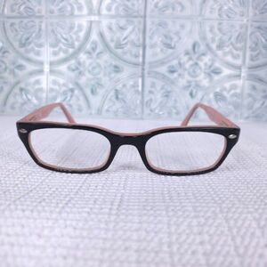 Ray-Ban Eyeglasses RB 5150 5024 Black on Pink Rectangular Frame 50[]19 135